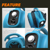 XPOWER P-230L 1/4 HP Mini Air Mover with LED Spotlight - US Cleaning Tools