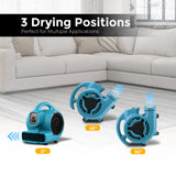 XPOWER P-80 Mighty Air Mover - Water Damage Restoration – 600 CFM, 3 RPM