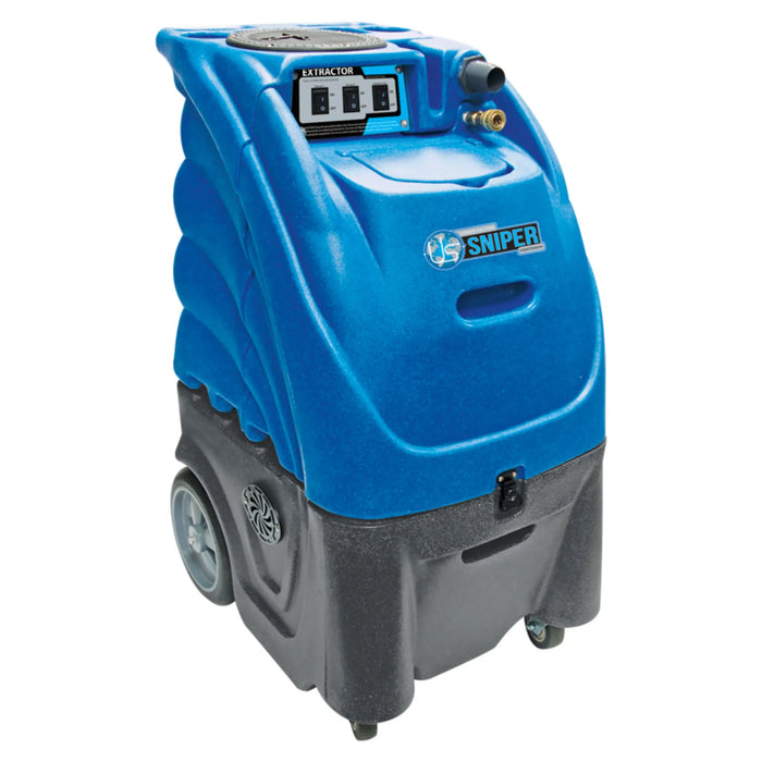 Sandia Sniper 12-Gallon Extractor 500 PSI Adjustable Pump, Dual 3-Stage Vac Motors, 2000W In-Line Heater (Dual Cord) - US Cleaning Tools