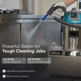 Dapper Supply DP-CSM1225 Steam Cleaner & Wet/Dry Extractor – 230°F, 2-Gal, HEPA, 16-Pc Kit