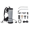 Dapper Supply DP-CVC1143 Commercial Backpack Vacuum – 1200W, 10.5 Qt, H12 HEPA, 55-Ft Reach