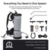 Dapper Supply DP-CVC1143 Commercial Backpack Vacuum – 1200W, 10.5 Qt, H12 HEPA, 55-Ft Reach