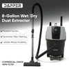 Dapper Supply DP-DE1137 8 Gallon Wet/Dry Dust Extractor/Vacuum with Auto HEPA Filter DP-DE1137 view 2