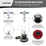 Dapper Supply DP-FM1303 13" Multi-Purpose Floor Buffer Machine – Electric, Scouring Pads