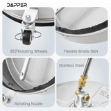 Dapper Supply DP-SPW1114 Pressure Washer Surface Cleaner – 15" Path, 4000 PSI, 2 Extension Wands