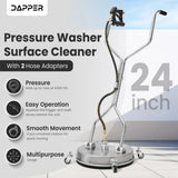 Dapper Supply DP-SPW1117 Surface Pressure Washer Cleaner – 24" Path, 4350 PSI, 2 Hose Adapters