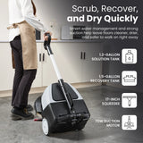 Dapper Supply DP-WPFS1204 Mini Automatic Floor Scrubber – 15" Cleaning Width, Walk-Behind
