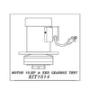 Hawk Enterprises K0100 Mighty 1.0 HP AC TEFC Motor and Gearbox Assembly