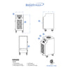 KwiKool KBX600 BioAir Max dimensions and specification drawing