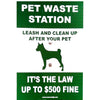 Namco Pet Waste Sign (2123A)