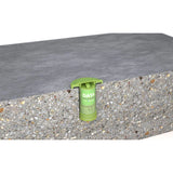Wagner Meters Rapid RH L6 DataGrabber 5-Pack Bluetooth concrete data logger – installed in slab, cutaway