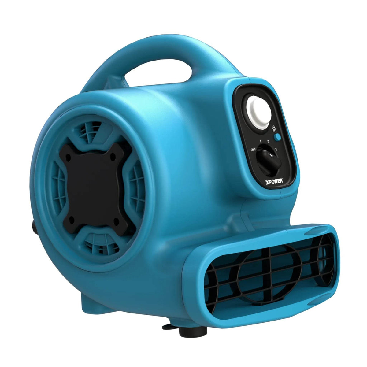 XPOWER P-230L 1/4 HP Mini Air Mover with LED Spotlight - Water Damage Restoration – 925 CFM, 4 HP