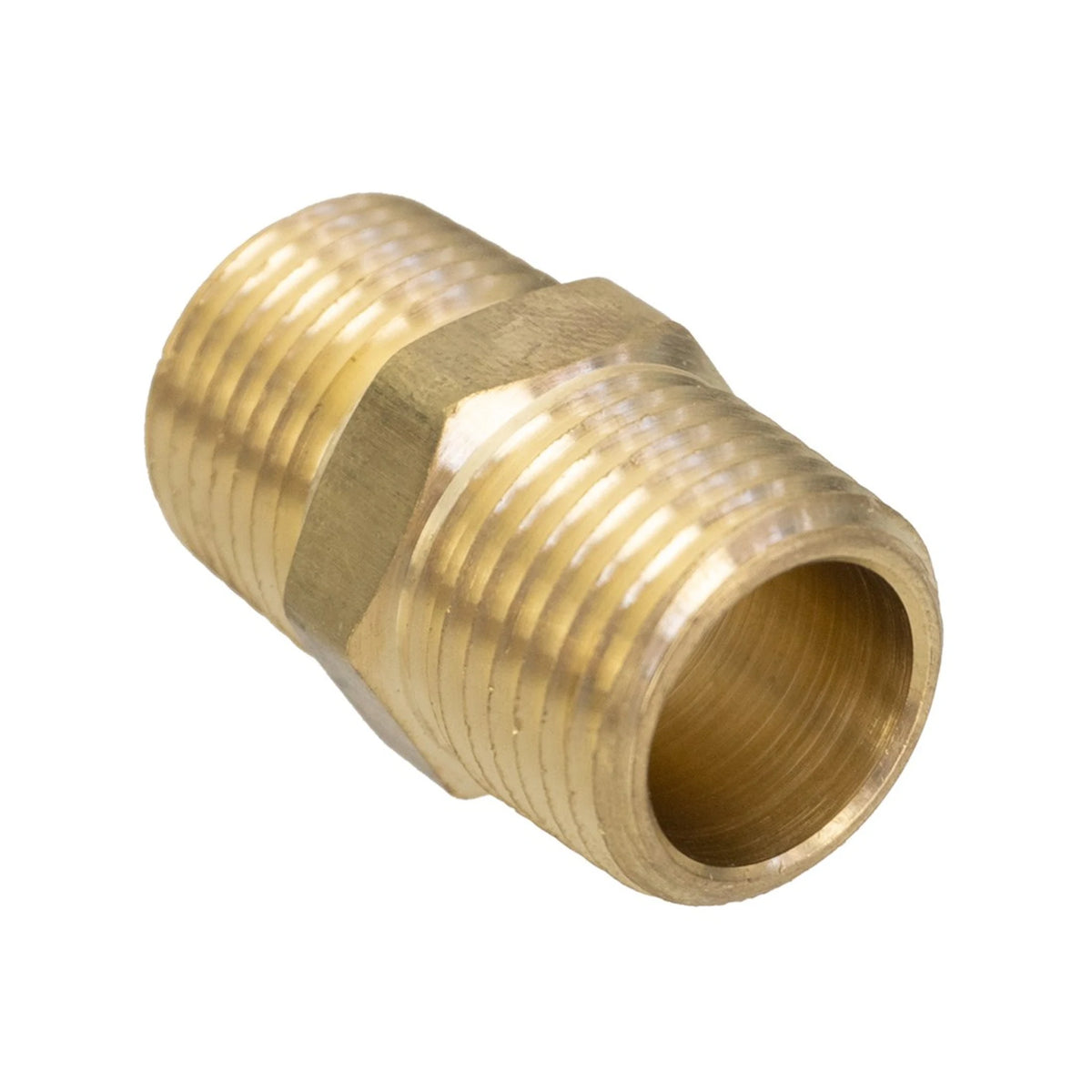Pure Water Power 209-24-33 Hex Nipple Fitting – 1/2 Npt, Brass Body