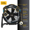 XPOWER FC-150B Dual Power Corded/Cordless Rechargeable Brushless DC Motor Whole Room Air Circulator - Water Damage Restoration – Fan, 1000 CFM, 115V