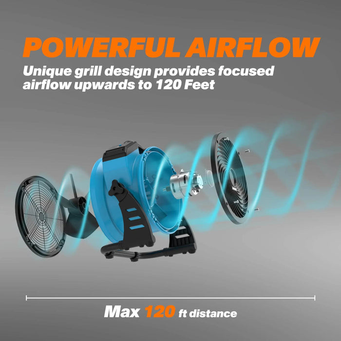 XPOWER P-21L Industrial Axial Air Mover with LED Spotlight - US Cleaning Tools
