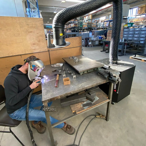 Depureco AIR WELD welding fume extractor – in use at welding bench