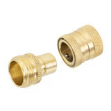 Pure Water Power Garden Hose Quick Connect Male and Female Set - Brass – view 3