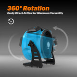 XPOWER P-21L Industrial Axial Air Mover with LED Spotlight - US Cleaning Tools
