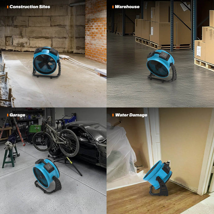 XPOWER P-21L Industrial Axial Air Mover with LED Spotlight - US Cleaning Tools