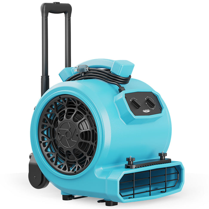 Alorair® 4000 CFM Air Mover with Timer, Handle Wheelkit and Carpet Buckles for Floor Drying Blower Fan | GE4000HTC