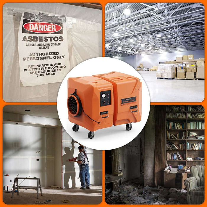 Purisystems 2000 CFM Commercial Air Scrubber with UV-C Light, 3 Stage Air Cleaner for Water & Fire Damage Restoration | PuriCare S2 UV