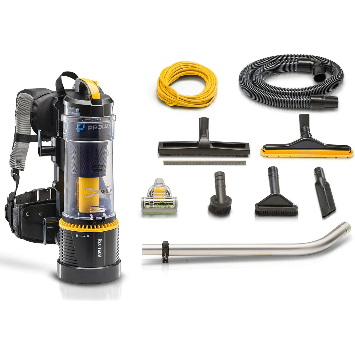 Prolux 2.0 Bagless Backpack Vacuum - 120 CFM, 10 qt, Dual HEPA, 35 ft