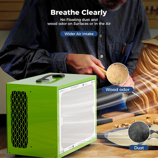 ALORAIR 780 CFM Portable Air Filtration Systems for Woodworking Shops with Powerful Vortex Fan | Purecare 780S