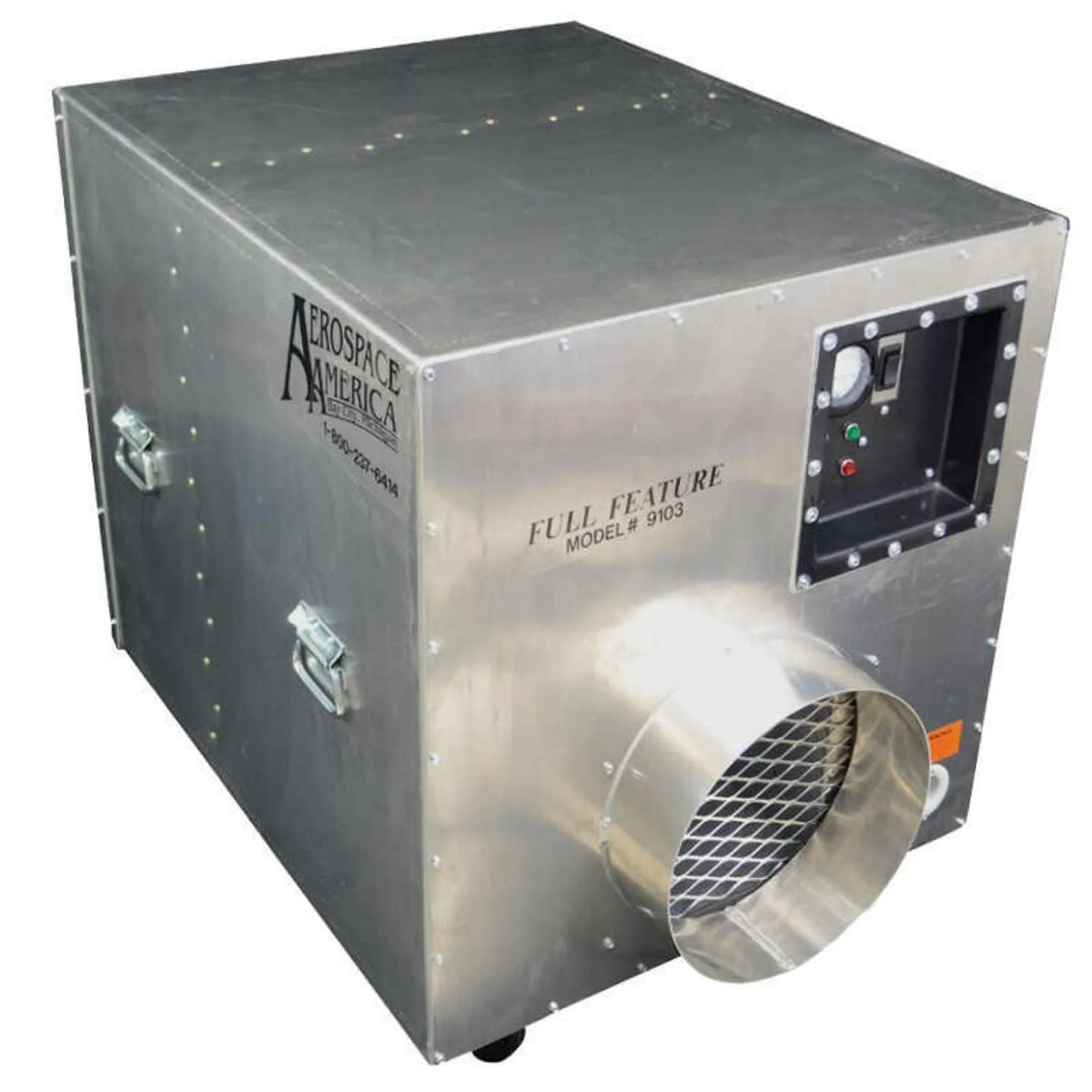 Aerospace America 9103 Aeroclean Full Feature Air Scrubber – 2000 CFM, LED Alarm, 108 lbs