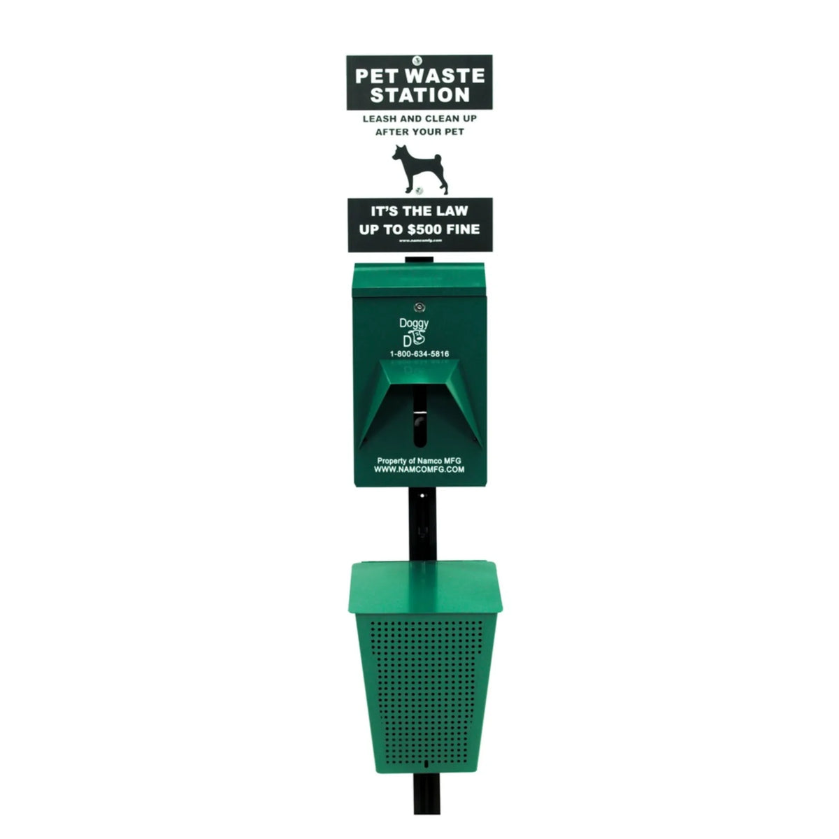Namco 2129 Doggy Do Pet Waste Station – Aluminum, No Pole