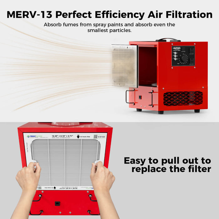 ALORAIR 1050 CFM Portable Air Filtration Systems Built-In Ionizer with Powerful Vortex Fan for Garage, Works Shop | Purecare 1050IG