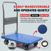 Platform Hand Truck, Push Cart Dolly, Compact & Foldable for Easy Storage and Mobility, 330-660 lb Capacity, 360 Degree Swivel Wheels, Blue