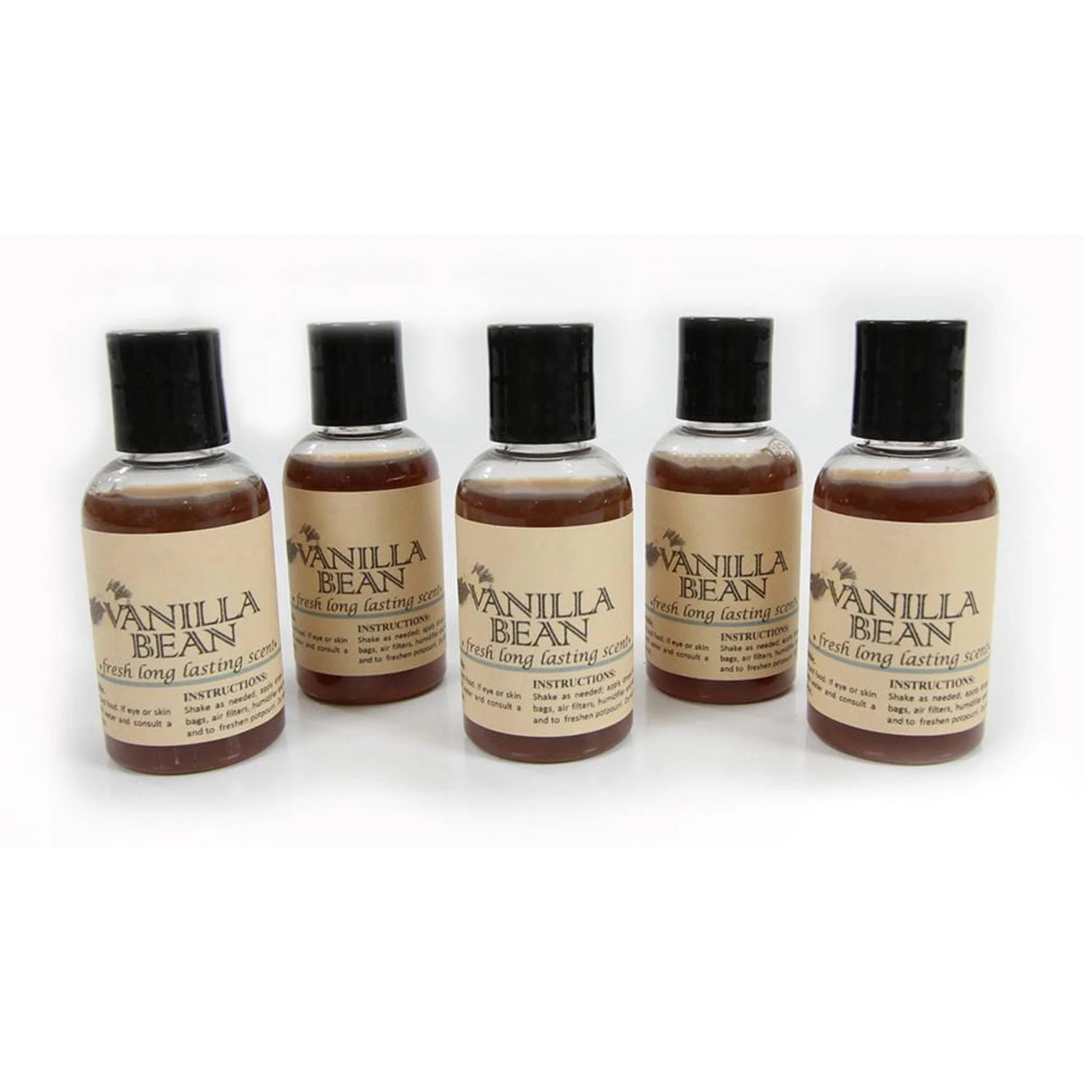 Vanilla Bean Vacuum Fragrance Scents 5 Pack - 2 fl oz, Made in USA