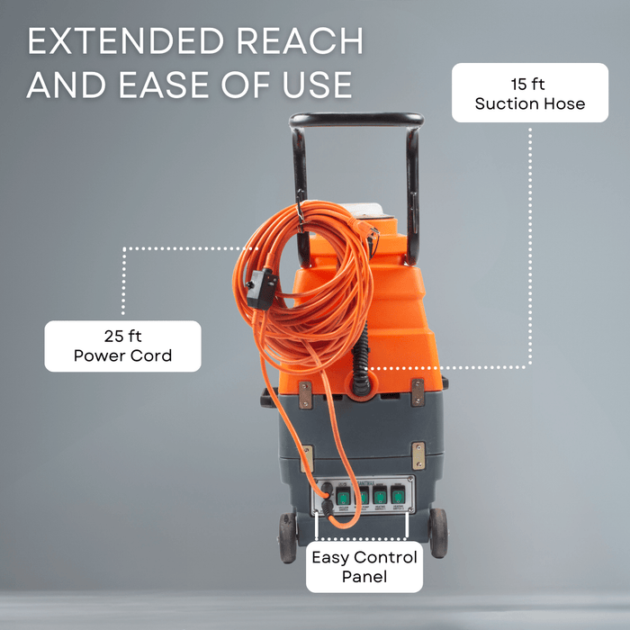 SM18H Heated Carpet and Upholstery Cleaning Machine - Dual-Tank Professional Carpet Extractor