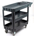 Heavy Duty Rolling Utility Service Cart for Warehouse/Garage/Restaurants/Offices, HDPE Shelves, 5" Caster Wheels