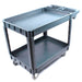 Heavy Duty Rolling Utility Service Cart for Warehouse/Garage/Restaurants/Offices, HDPE Shelves, 5" Caster Wheels