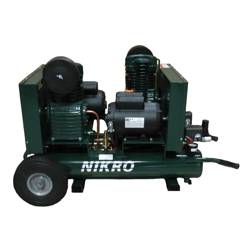 NIKRO 862512 115V Dual Motor Compressor – 13.8 CFM, 140 PSI