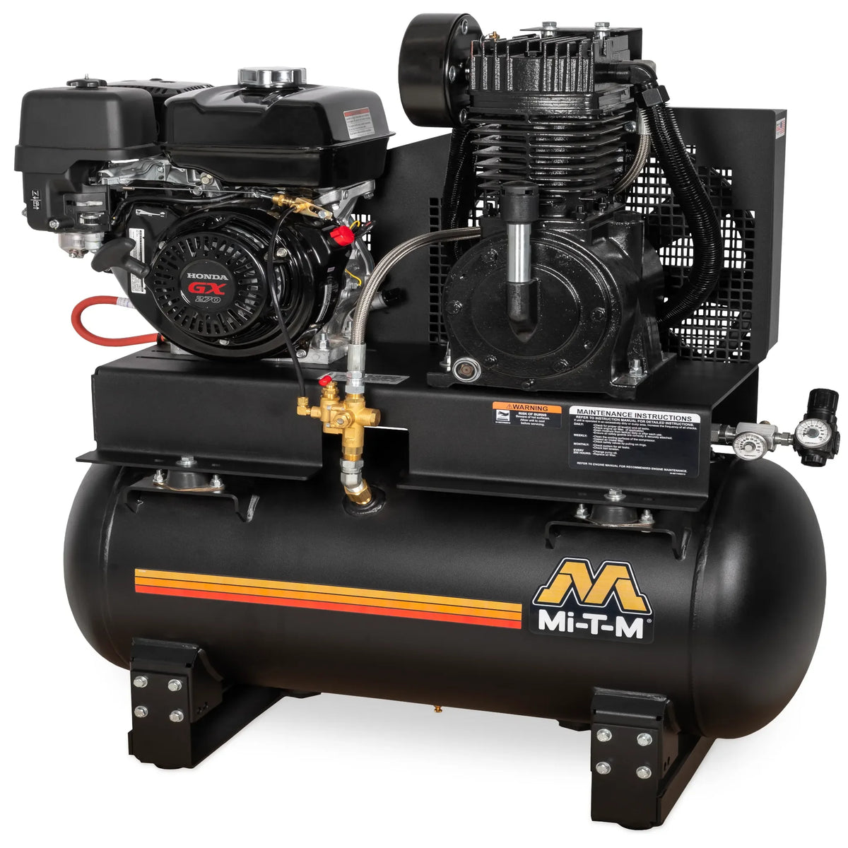 Mi-T-M AM2-SH09-30M 30-Gal Two-Stage Gasoline Air Compressor – 17.2 CFM, Honda GX270