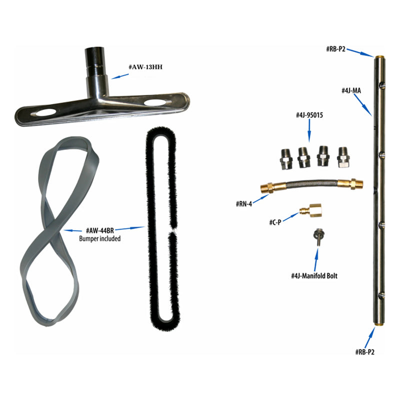 Turbo Force AW-44BR Bristles & Bumper for Raptor 4-Jet Tools