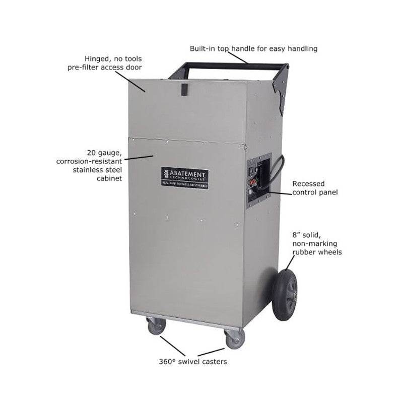 Abatement HEPA-AIRE PAS1200 Portable Air Scrubber - US Cleaning Tools