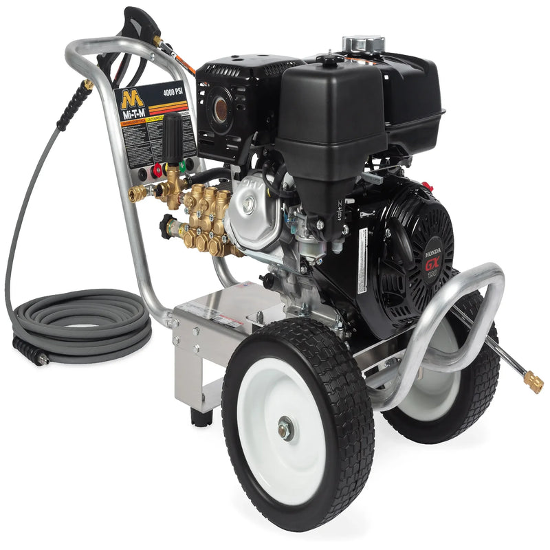Mi-T-M CA-4004-1MGH Aluminum Gasoline Pressure Washer – 4000 PSI, 4.0 GPM, 125 lbs
