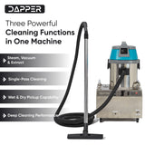 Dapper Supply DP-CSM1225 Steam Cleaner & Wet/Dry Extractor – 230°F, 2-Gal, HEPA, 16-Pc Kit