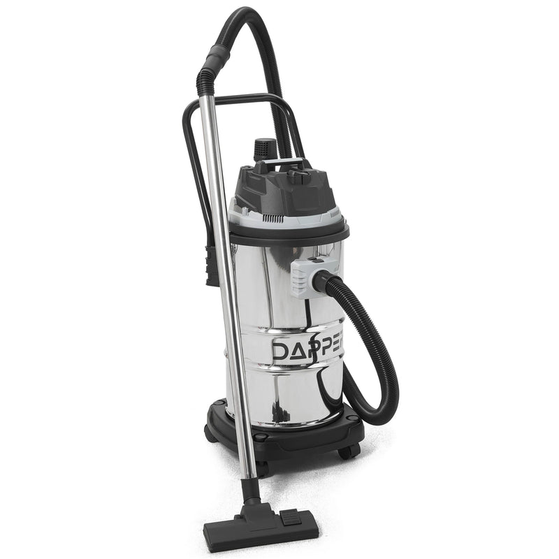 Dapper Supply DP-CVC1120 Wet/Dry Vacuum – 16-Gal Stainless Steel Tank, 4.5 Peak HP, 3-in-1