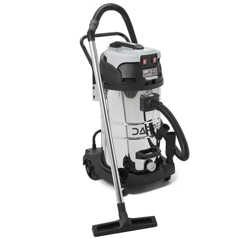 Dapper Supply DP-CVC1121 Wet/Dry Vacuum – 21-Gal Stainless Steel Tank, 8.5 Peak HP, Built-In Drain