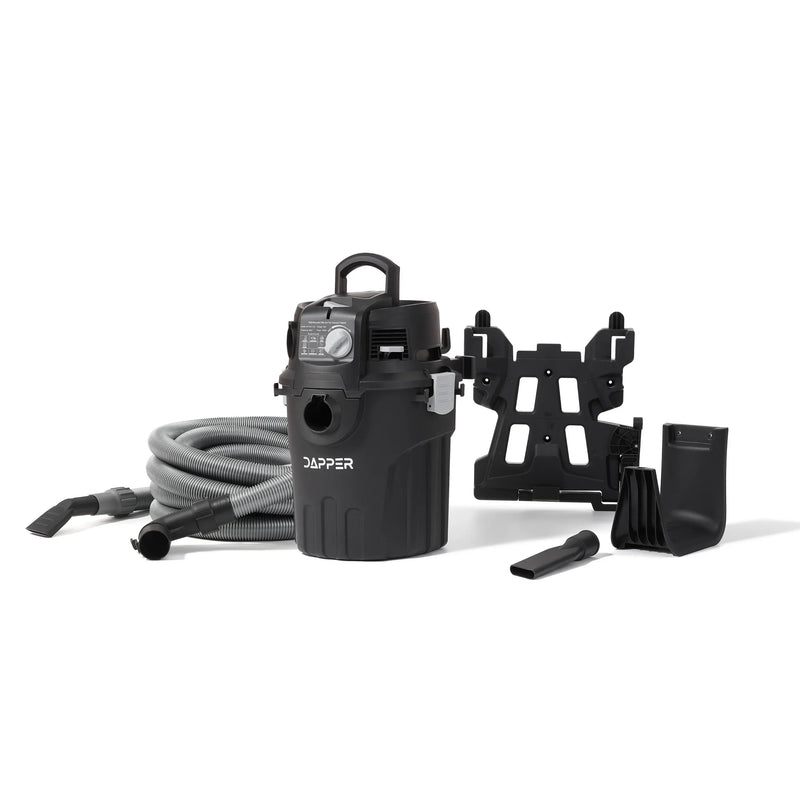 Dapper Supply DP-CVC1133 Wall-Mount Wet/Dry Vacuum – 6 Gal, 5.5 Peak HP