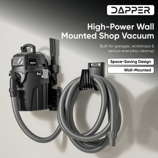 Dapper Supply DP-CVC1133 6 Gallon Wall Mount Wet/Dry Vacuum, 5.5 Peak HP DP-CVC1133 view 2