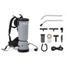 Dapper Supply DP-CVC1143 Commercial Backpack Vacuum – 1200W, 10.5 Qt, H12 HEPA, 55-Ft Reach