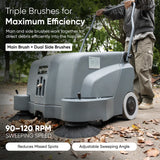 Dapper Supply DP-FS1233 Battery Walk-Behind Floor Sweeper – 40" Path, 12-Gal Hopper, 43,055 SF/Hr