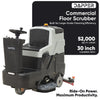 Dapper Supply DP-RAFS1234 Ride-On Floor Scrubber – 30