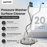 Dapper Supply DP-SPW1116 Surface Pressure Washer Cleaner – 20" Path, 4350 PSI, 2 Hose Adapters