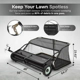 Dapper Supply DP-TBLS1110 48" Tow-Behind Lawn Sweeper – 26 Cu Ft Bag, Steel Frame